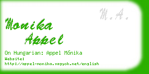 monika appel business card